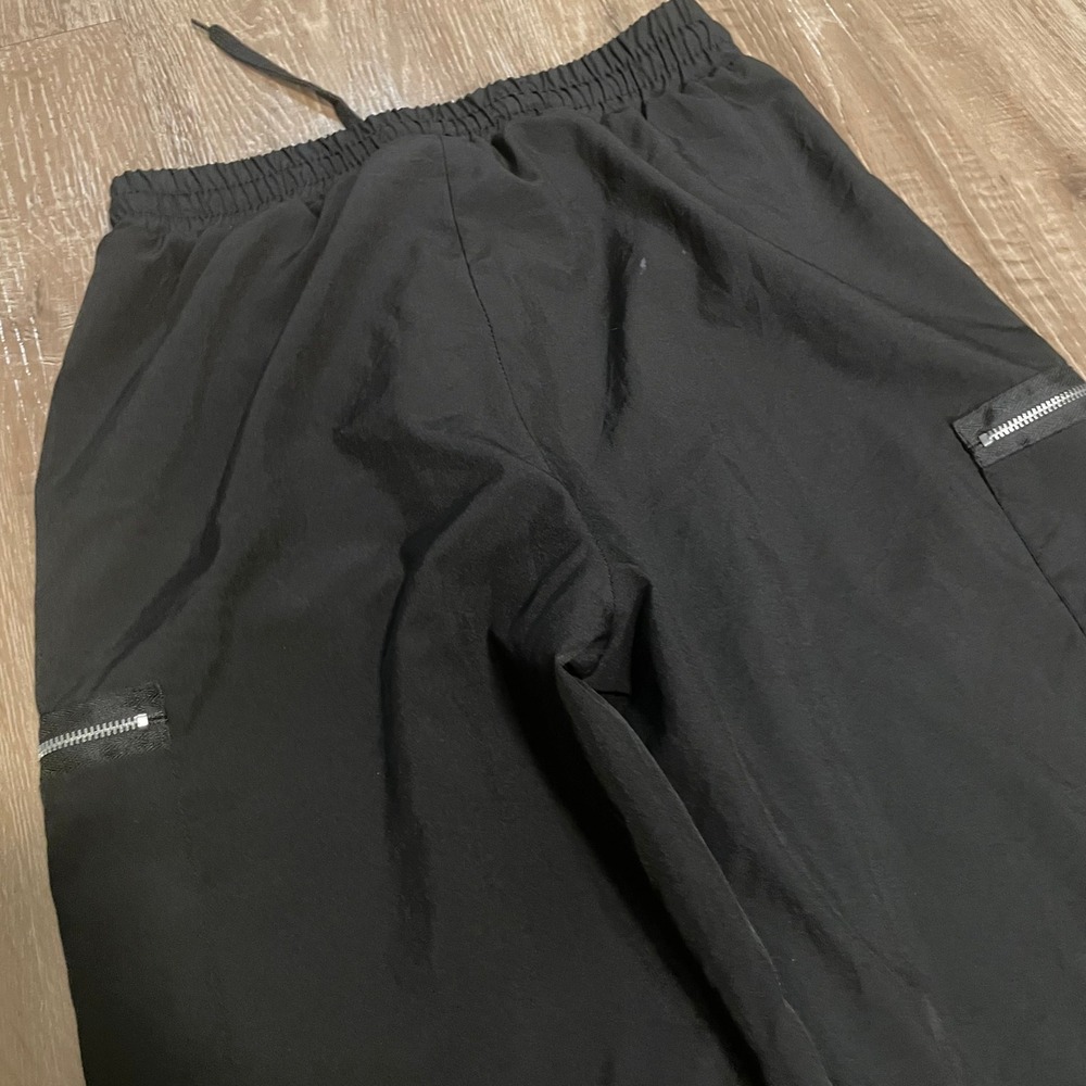 Buzz Womens Cargo Jogger Pants Size M Black Cotton Blend Utility Zipper Pockets - Picture 8 of 10